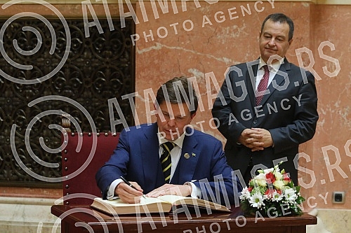 The meeting of the Speaker of the Parliament of Sweden Andreas Norlens with the Speaker of the Parliament of the Republic of Serbia Ivica Dacic was held in the House of the National Assembly.U Domu Narodne skupstine odrzan je sastanak predsednika p