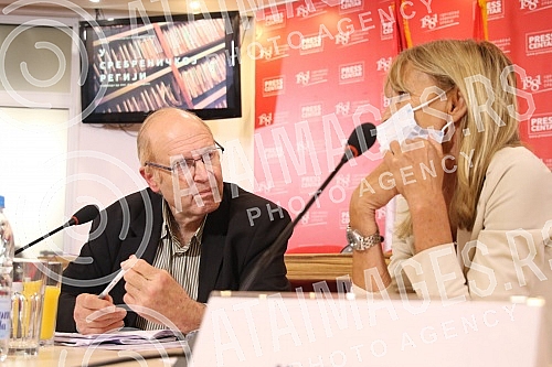 The Report of the Independent International Commission on the Investigation of the Sufferings of All Nations in the Srebrenica Region from 1992 to 1995 was presented at the UNS Press Center.U Pres centru UNS-a predstavljen je Izvestaj Nezavisne med