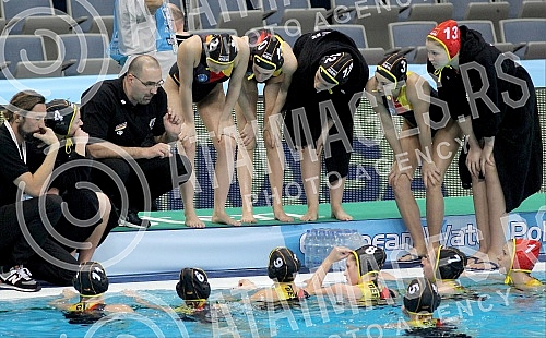 Evropsko prvenstvo u vaterpolu (European waterpolo championships - 32nd for men and 16th for women) Srbija - Nemacka (Serbia vs Germany - women).