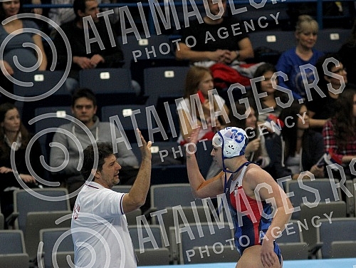 Evropsko prvenstvo u vaterpolu (European waterpolo championships - 32nd for men and 16th for women) Srbija - Nemacka (Serbia vs Germany - women).