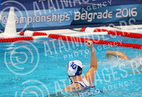 Evropsko prvenstvo u vaterpolu (European waterpolo championships - 32nd for men and 16th for women) Srbija - Nemacka (Serbia vs Germany - women).