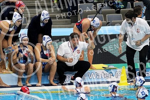 Evropsko prvenstvo u vaterpolu (European waterpolo championships - 32nd for men and 16th for women) Srbija - Nemacka (Serbia vs Germany - women).