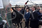 The President of the Republic of Serbia, Aleksandar Vucic, attended the ceremony marking the beginning of works on the construction of the highway E-80 Nis (Merosina) - Plocnik (Beloljin), phase 1, section Merosina-Merosina 1.Predsednik Republike S