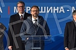 The President of the Republic of Serbia, Aleksandar Vucic, attended the ceremony marking the beginning of works on the construction of the highway E-80 Nis (Merosina) - Plocnik (Beloljin), phase 1, section Merosina-Merosina 1.Predsednik Republike S