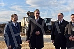 The President of the Republic of Serbia, Aleksandar Vucic, attended the ceremony marking the beginning of works on the construction of the highway E-80 Nis (Merosina) - Plocnik (Beloljin), phase 1, section Merosina-Merosina 1.Predsednik Republike S