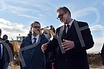 The President of the Republic of Serbia, Aleksandar Vucic, attended the ceremony marking the beginning of works on the construction of the highway E-80 Nis (Merosina) - Plocnik (Beloljin), phase 1, section Merosina-Merosina 1.Predsednik Republike S