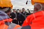 The President of the Republic of Serbia, Aleksandar Vucic, attended the ceremony marking the beginning of works on the construction of the highway E-80 Nis (Merosina) - Plocnik (Beloljin), phase 1, section Merosina-Merosina 1.Predsednik Republike S