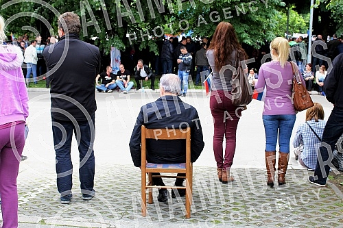 Opposition protest entitled 