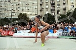 Womans long jump competition held in Belgrade. Takmicenje u skoku u dalj  u sklopu promocije dvoranskog sampionata Evrope odzanao na beogradskim Terazijama. 