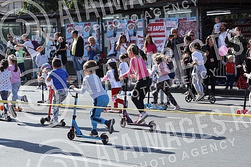 Belgrade roller skating plus, organized by the Belgrade Roller skating Association, under the auspices of the Secretariat for Sports and Youth and the Secretariat for Education and Child Protection of the City of Belgrade, was held in the center of B
