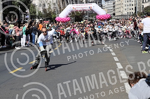 Belgrade roller skating plus, organized by the Belgrade Roller skating Association, under the auspices of the Secretariat for Sports and Youth and the Secretariat for Education and Child Protection of the City of Belgrade, was held in the center of B