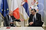 The President of the Republic of Serbia, Aleksandar Vucic, received in a farewell visit the Ambassador of the Republic of France, Jean-Louis Falconi, in the building of the General Secretariat of the President of the Republic.Predsednik Republike S