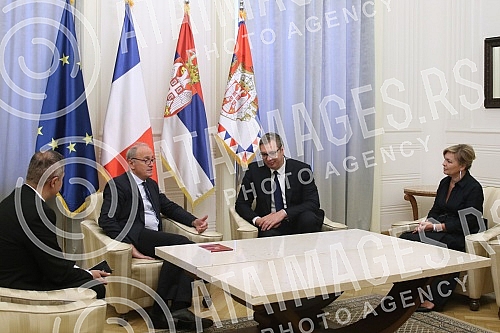 The President of the Republic of Serbia, Aleksandar Vucic, received in a farewell visit the Ambassador of the Republic of France, Jean-Louis Falconi, in the building of the General Secretariat of the President of the Republic.Predsednik Republike S