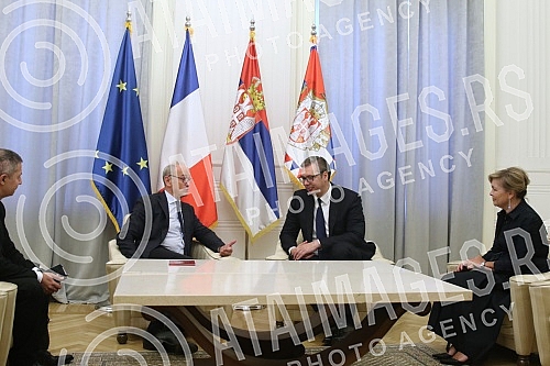 The President of the Republic of Serbia, Aleksandar Vucic, received in a farewell visit the Ambassador of the Republic of France, Jean-Louis Falconi, in the building of the General Secretariat of the President of the Republic.Predsednik Republike S