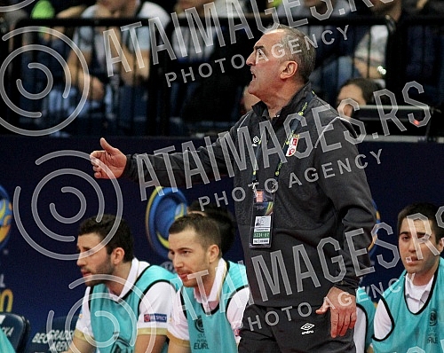 Utakmica treceg kola grupe A (3rd round, Group A) UEFA Futsal EP 2016 izmedju nacionalnih selekcija Portugala i Srbije (Portugal vs Serbia) odigran u Beogradskoj areni.