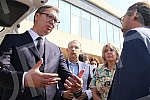The President of the Republic of Serbia, Aleksandar Vucic, attended the handover of 26 specialized vehicles for the transport of vaccines and medical personnel procured with IPA 2020 funds through the EU Local Development Project (EU PRO PLUS), imple