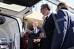 The President of the Republic of Serbia, Aleksandar Vucic, attended the handover of 26 specialized vehicles for the transport of vaccines and medical personnel procured with IPA 2020 funds through the EU Local Development Project (EU PRO PLUS), imple