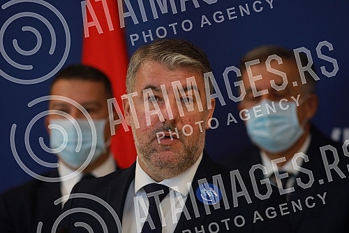 At the Palace of Serbia, Minister of Labor, Employment, Veterans' Affairs and Social Affairs Darija Kisic Tepavcevic met with Minister of Health and Social Welfare of the Republic of Srpska Alen Seranic.U Palati Srbija ministarka za rad, zaposljava