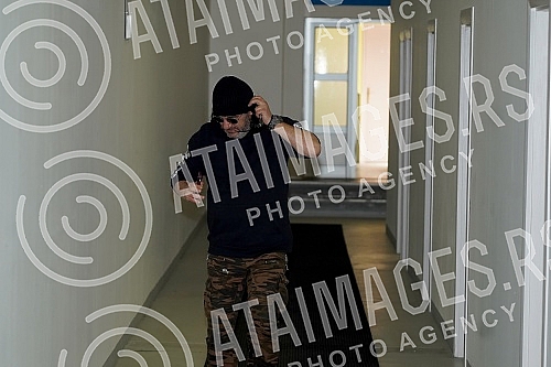 Press conference at the Hype Production Film Studio at the Belgrade Fair, where Aleksandar Vuksanovic - Aca Lukas and Sasa Mirkovic spoke about the conflict with RTS.Konferencija za medije u filmskom studiju Hype produkcije na Beogradskom sajmu na 