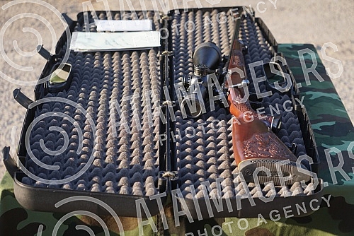 The President of Serbia Aleksandar Vucic and the President of Egypt Abdel Fattah al-Sisi attended the display of armaments of the Serbian Armed Forces and military equipment from the domestic defense industry at the training ground of the Home Guard.