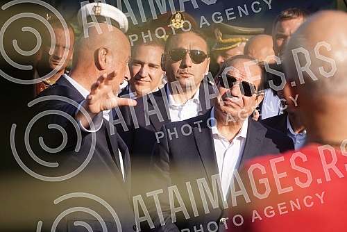 The President of Serbia Aleksandar Vucic and the President of Egypt Abdel Fattah al-Sisi attended the display of armaments of the Serbian Armed Forces and military equipment from the domestic defense industry at the training ground of the Home Guard.