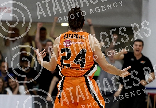 Serbian basketball Superleague match between KK Dynamic and KK Partizan played at SC Dynamic hall. Utakmica kosarkaske Superlige Srbije izmedju KK Dinamik i KK Partizan odigrana u hali SC Dynamic. 