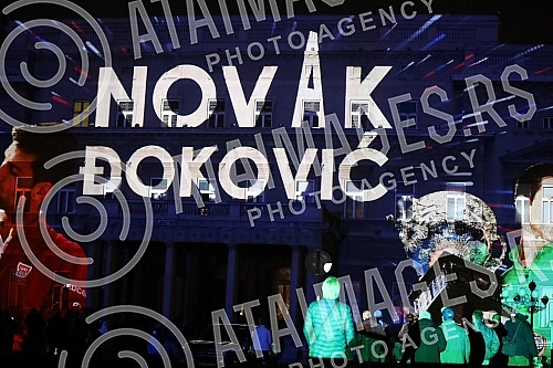 As of today, March 8, Novak Djokovic is officially the best tennis player in the world of all time, and in honor of that, a projection of footage with his best moves in his career so far will be shown on the facade of the Belgrade City Assembly build
