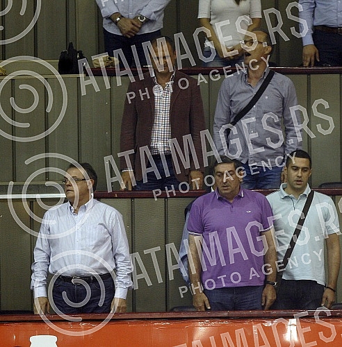 Treca utakmica finala plejofa Kosarkaske Super Lige Srbije izmedju KK Crvena Zvezda i KK Partizan odigrana u hali Pionir. 