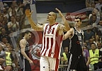 Treca utakmica finala plejofa Kosarkaske Super Lige Srbije izmedju KK Crvena Zvezda i KK Partizan odigrana u hali Pionir. 