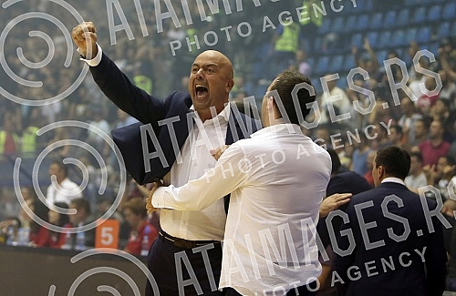 Treca utakmica finala plejofa Kosarkaske Super Lige Srbije izmedju KK Crvena Zvezda i KK Partizan odigrana u hali Pionir. 