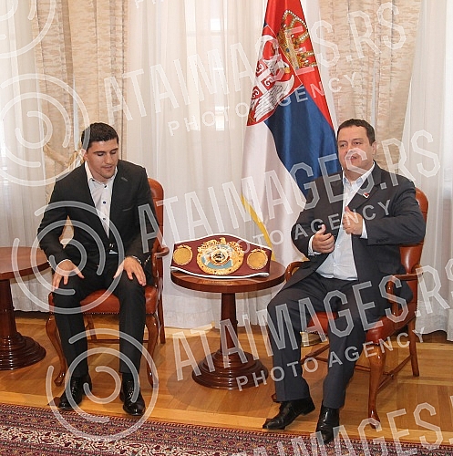 Premijer Srbije Ivica Dacic primio je Marco Huck (Muamer Hukic) WBO prvaka sveta u kruzer kategoriji.