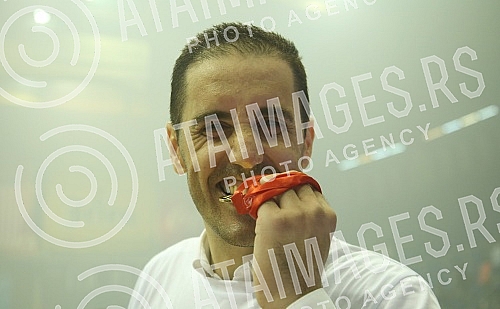 Treca utakmica finala plejofa Kosarkaske Super Lige Srbije izmedju KK Crvena Zvezda i KK Partizan odigrana u hali Pionir. 