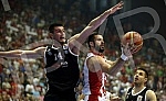 Treca utakmica finala plejofa Kosarkaske Super Lige Srbije izmedju KK Crvena Zvezda i KK Partizan odigrana u hali Pionir. 