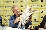 The organizer of the facsimile of Miroslav's Gospel, Veljko Topalovic, and the author of the documentary series on the history of the manuscript, Bosko Savkovic, held a press conference to discuss the damage to Miroslav's Gospel.Priredjivac faksimi