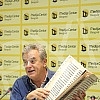 The organizer of the facsimile of Miroslav's Gospel, Veljko Topalovic, and the author of the documentary series on the history of the manuscript, Bosko Savkovic, held a press conference to discuss the damage to Miroslav's Gospel.Priredjivac faksimi