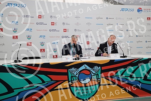 A press conference at which a cooperation agreement was signed between the Tennis Association of Serbia and the Tennis Association of Republika Srpska was held at the Media Center of the ATP tournament 