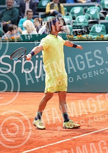 The match of the quarterfinals of the Serbia Open tennis tournament between Fabio Fognini (ITA) and Oscar Otte (GER).Mec cetvrtine finala teniskog turnira Serbia Open izmedju Fabiija Fonjinija (ITA)  i Oskara Otea (GER).