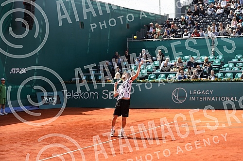 The match of the quarterfinals of the Serbia Open tennis tournament between Fabio Fognini (ITA) and Oscar Otte (GER).Mec cetvrtine finala teniskog turnira Serbia Open izmedju Fabiija Fonjinija (ITA)  i Oskara Otea (GER).
