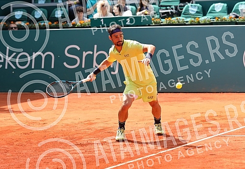 The match of the quarterfinals of the Serbia Open tennis tournament between Fabio Fognini (ITA) and Oscar Otte (GER).Mec cetvrtine finala teniskog turnira Serbia Open izmedju Fabiija Fonjinija (ITA)  i Oskara Otea (GER).