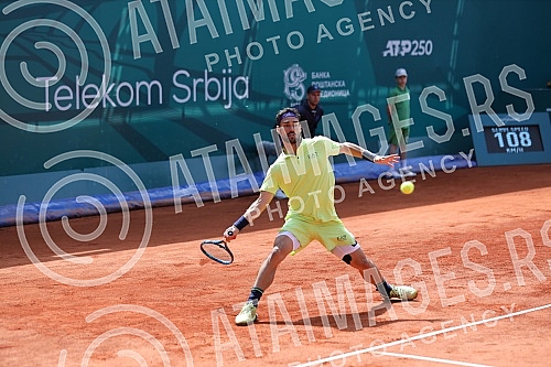 The match of the quarterfinals of the Serbia Open tennis tournament between Fabio Fognini (ITA) and Oscar Otte (GER).Mec cetvrtine finala teniskog turnira Serbia Open izmedju Fabiija Fonjinija (ITA)  i Oskara Otea (GER).