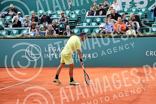 The match of the quarterfinals of the Serbia Open tennis tournament between Fabio Fognini (ITA) and Oscar Otte (GER).Mec cetvrtine finala teniskog turnira Serbia Open izmedju Fabiija Fonjinija (ITA)  i Oskara Otea (GER).