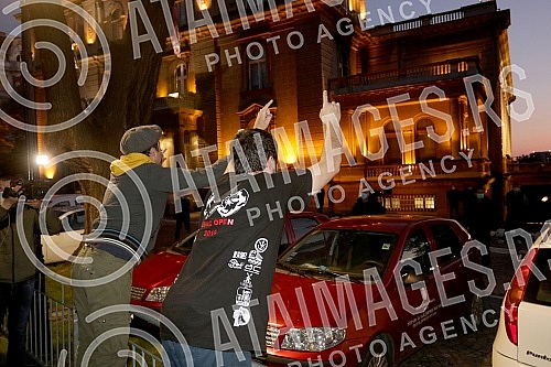 The organization Civil resistance organized a protest in front of the building of the Presidency of Serbia in Belgrade against the 