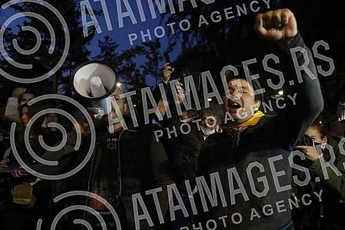 The organization Civil resistance organized a protest in front of the building of the Presidency of Serbia in Belgrade against the 