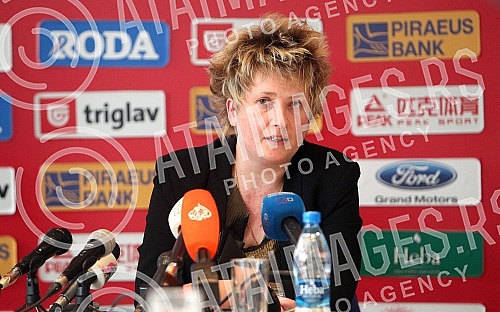 Promotion of Marina Maljkovic as new head coach for women basketball national team.Promocija Marine Maljkovic za novog selektora zenske kosarkaske reprezentacije.