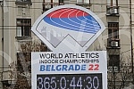A clock called WORLD ON THE TRACK was unveiled in front of the Hotel Moskva in the center of Belgrade, which will count down a year until the start of the World Athletics Championships in the Belgrade22 hall.Ispred Hotela Moskva u centru Beograda o