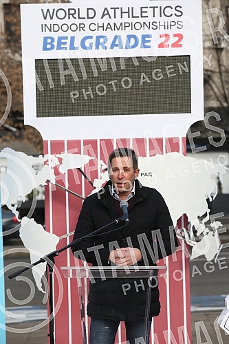 A clock called WORLD ON THE TRACK was unveiled in front of the Hotel Moskva in the center of Belgrade, which will count down a year until the start of the World Athletics Championships in the Belgrade22 hall.Ispred Hotela Moskva u centru Beograda o