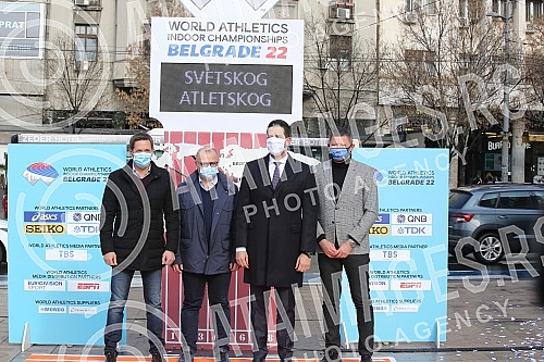 A clock called WORLD ON THE TRACK was unveiled in front of the Hotel Moskva in the center of Belgrade, which will count down a year until the start of the World Athletics Championships in the Belgrade22 hall.Ispred Hotela Moskva u centru Beograda o