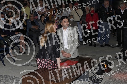 Opening of Milena and Gaga Square (corner of Milesevska and Cara Nikolaja streets).Otvaranje Skvera Milene i Gage (ugao ulica Milesevske i Cara Nikolaja).