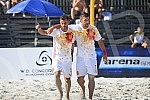 Euro Beach Soccer Cup 2016 match between Serbia and Spain. Utakmica Evropskog kupa u fudbalu na pesku izmedju Srbije i Spanije.