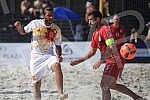 Euro Beach Soccer Cup 2016 match between Serbia and Spain. Utakmica Evropskog kupa u fudbalu na pesku izmedju Srbije i Spanije.